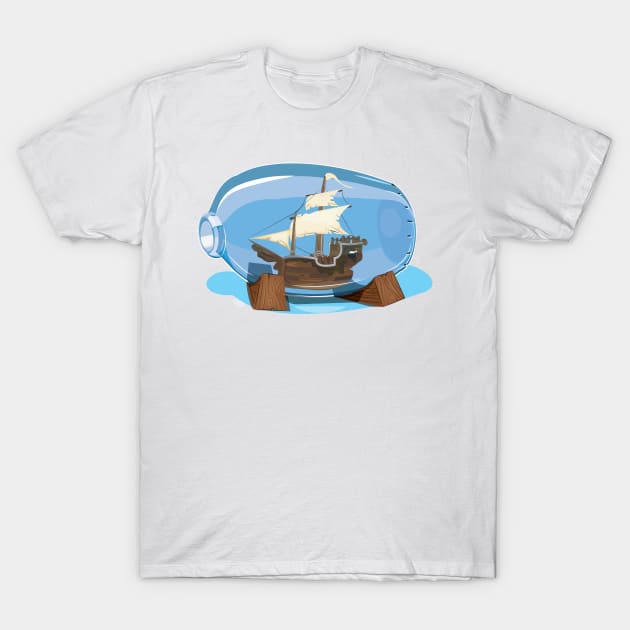 Ship in a Bottle T-Shirt by nickemporium1